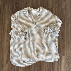 Aritzia Babaton Blue and White Striped Top